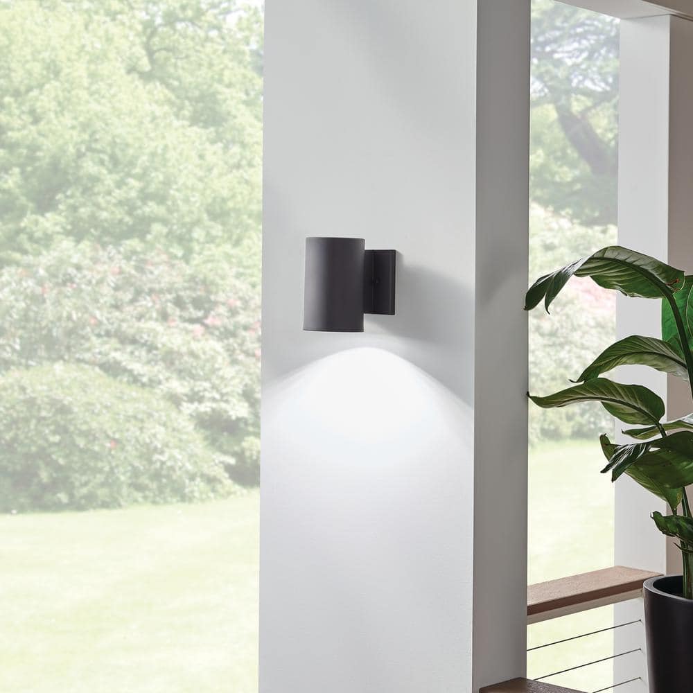 Modern Black Aluminum Cylinder LED Wall Sconce