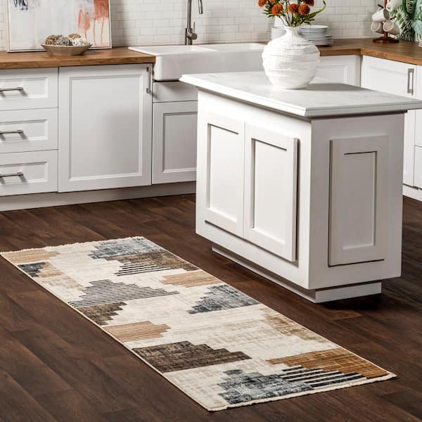 Vanita Navy 3 ft. x 8 ft. Southwestern Runner Rug