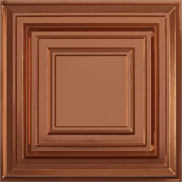 Ekena Millwork 19-5/8-in W x 19-5/8-in H Multiplex EnduraWall Decorative 3D Wall Panel Copper