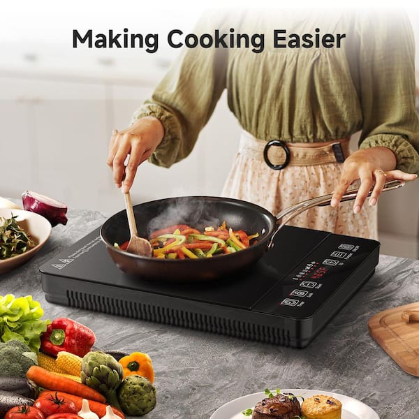 amzchef 1800W Induction Cooker with 20 Power Levels and 20