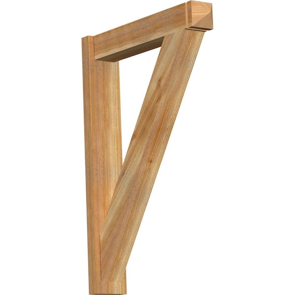 Ekena Millwork 6 in. x 42 in. x 30 in. Traditional Arts and Crafts Rough Sawn Western Red Cedar Outlooker