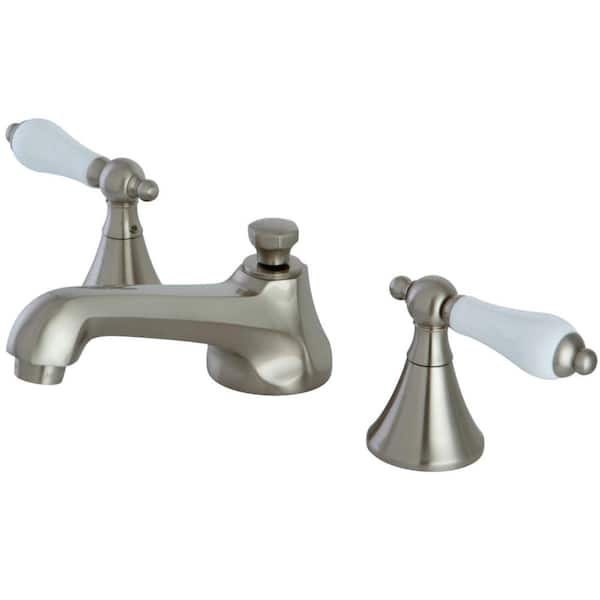 Kingston Brass Modern 8 in. Widespread 2-Handle Bathroom Faucet in Brushed Nickel