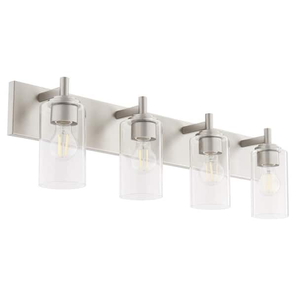 Quorum International Fallstaff 31.5 W 4-Light Stain Nickel Vanity