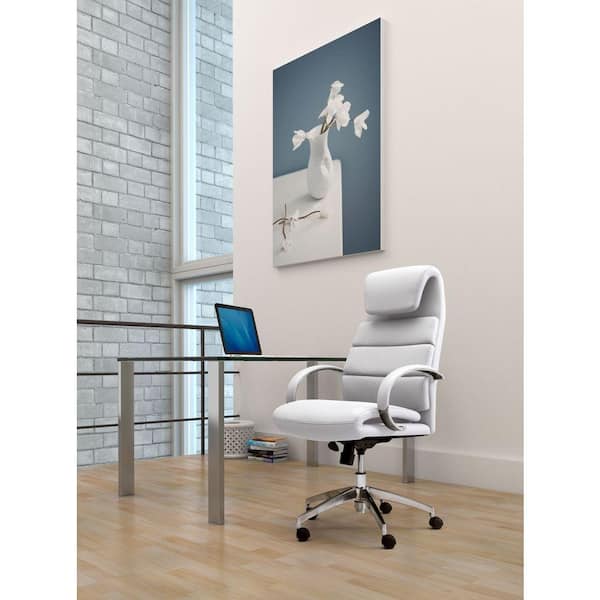 ZUO Lider Comfort White Office Chair