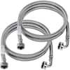 CERTIFIED APPLIANCE ACCESSORIES 6 ft. Braided Stainless Steel Washing  Machine Hose WM72SS - The Home Depot