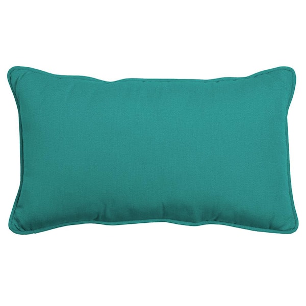 ARDEN SELECTIONS Oasis 24 in. Indoor/Outdoor Lumbar Pillow in Surf Teal
