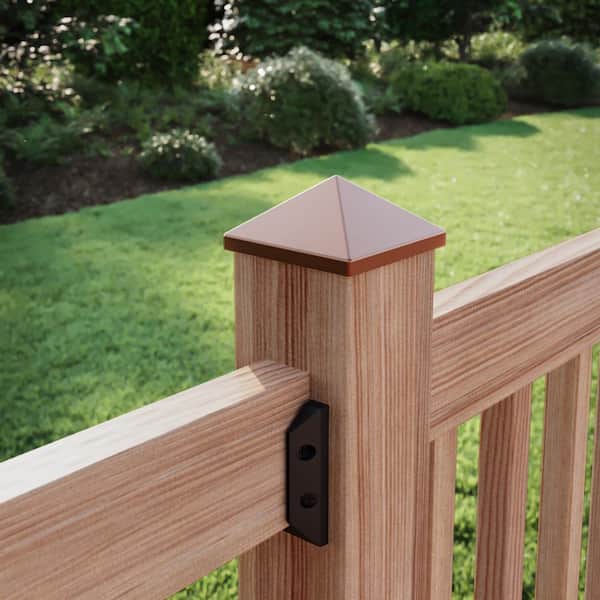 PERMAKAP 4-in x 4-in Flat Top Solid Polished Copper Deck Post Cap