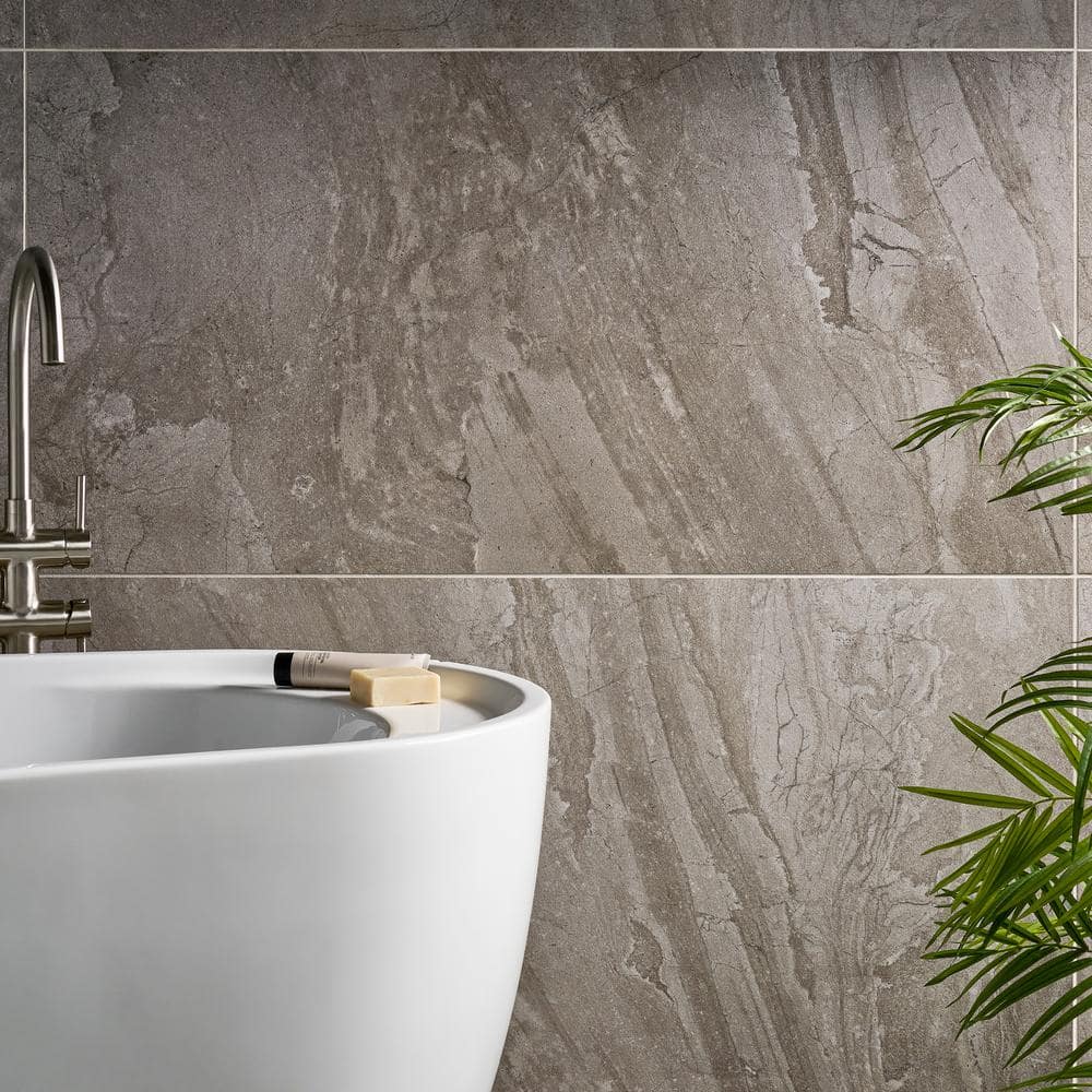 Pearl Gray Large Format Matte Porcelain Tile 24x48