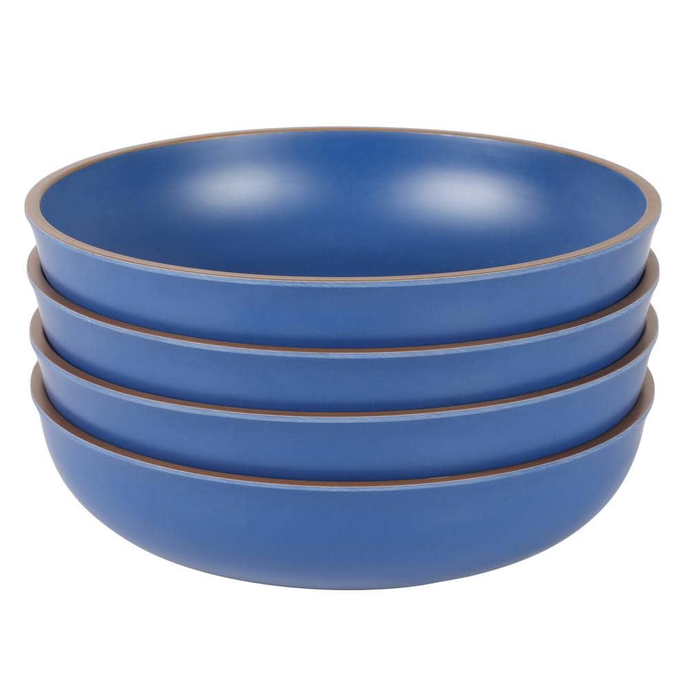 Set of 6 Williams-sonoma BRASSERIE BLUE 9 Large Rim Soup Bowls