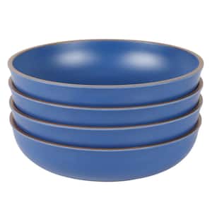 Rockabye 24 fl. oz. 8.5 in. Blue Melamine Dinner Bowl Set of 4
