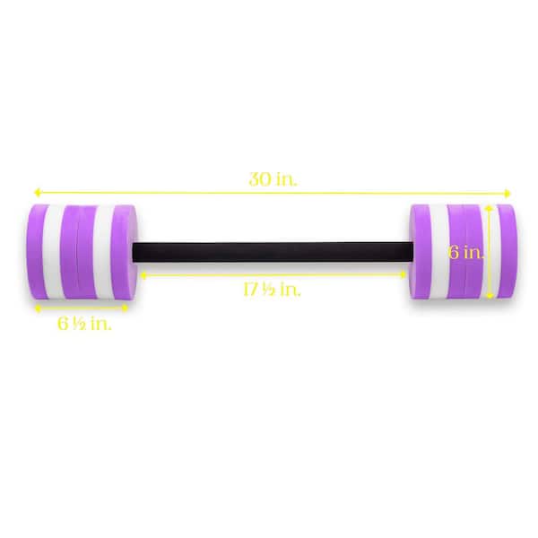 30 in. Aqua Fitness Swim Bar with Padded Grip (Purple)