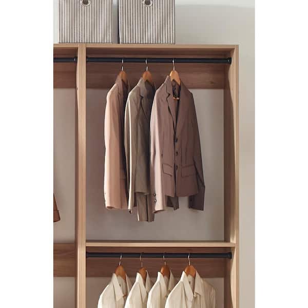 Klair Living Prosper 96 in. W Oak Tower System Freestanding-Shelf