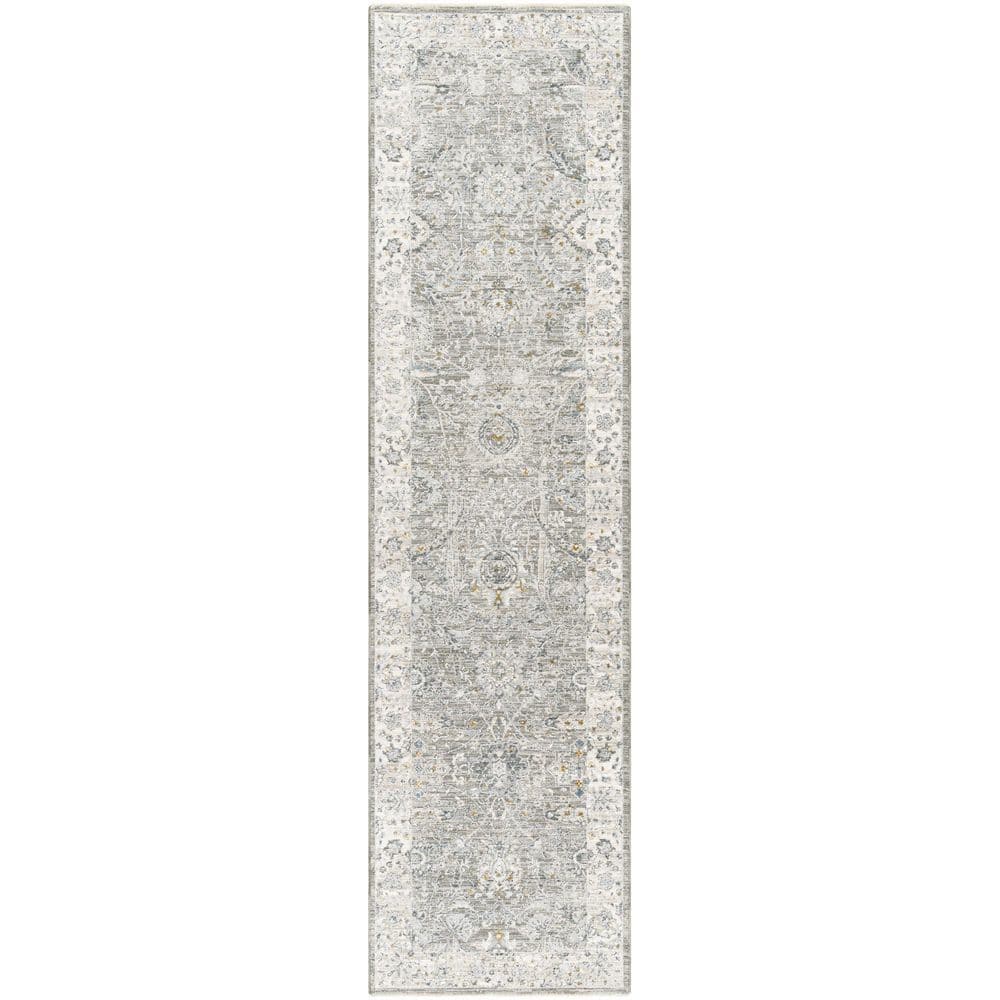 Dresden Medium Gray Traditional Border 2 ft. 7 in. x 10 ft. Area Rug price history on PriceWatchPro