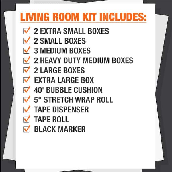 12 Box Living Room Moving Kit