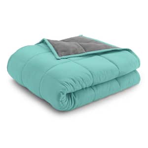 Reversible Anti-Anxiety Weighted Blanket, 12 lbs. Aqua