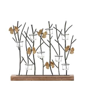 Metal Nature Branches Tabletop Tea Light Candle Holder