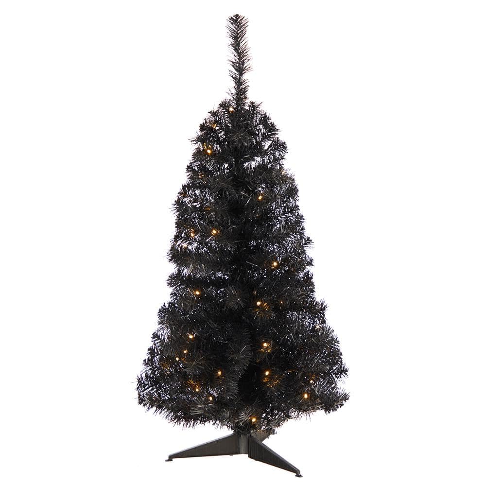 3 ft. Black Artificial Christmas Tree with 50 LED Lights and 118 Bendable Branches price history on PriceWatchPro