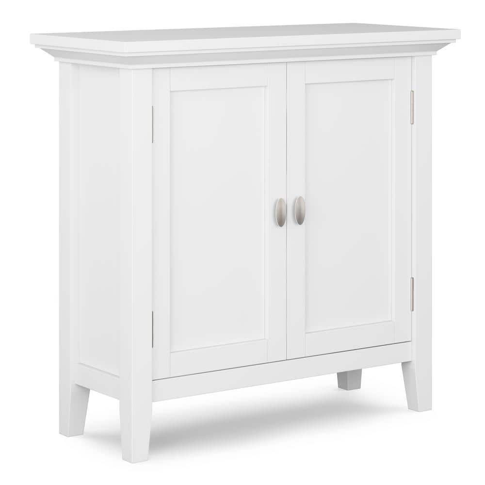 Redmond White Solid Wood Freestanding Office Cabinet with Adjustable Shelving