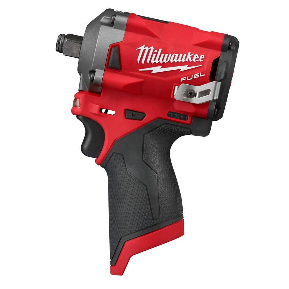 Milwaukee M12 FUEL 12-Volt Lithium-Ion Brushless Cordless Stubby 1/2 in.  Impact Wrench (Tool-Only) 2555-20