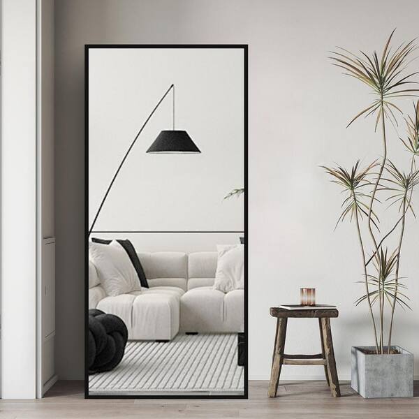 Tradrou Black 24 in. W x 65 in. H Rectangle Metal Full Length