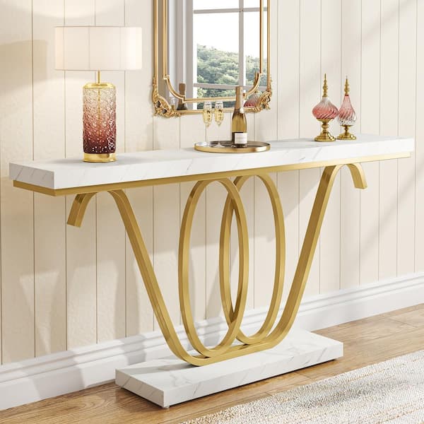https://images.thdstatic.com/productImages/08f11b1e-98f0-4184-b8d9-e4c6ea2a19cf/svn/white-and-gold-tribesigns-way-to-origin-console-tables-hd-xk00242-wzz-c3_600.jpg