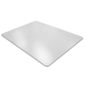 Cleartex Clear 48 in. x 60 in. Recycled PET Rectangular Indoor Chair Mat for Hard Floors