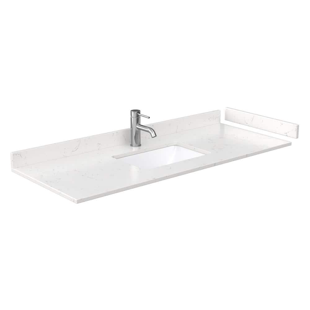 Beckett 54" White and Gold Freestanding Single Bathroom Vanity