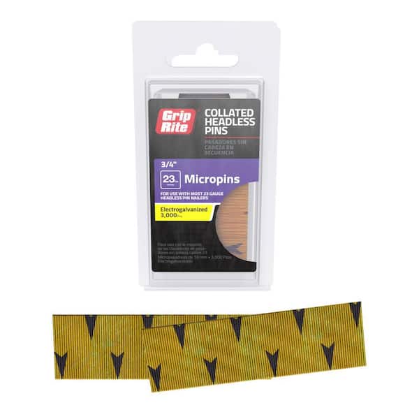 3/4 in. x 23-Gauge Electrogalvanized Headless Micropins 3000 per Box