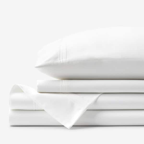 The Company Store Legends Hotel White Egyptian Cotton Sateen Twin Sheet Set