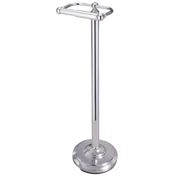 Vintage Freestanding Toilet Paper Holder in Polished Chrome