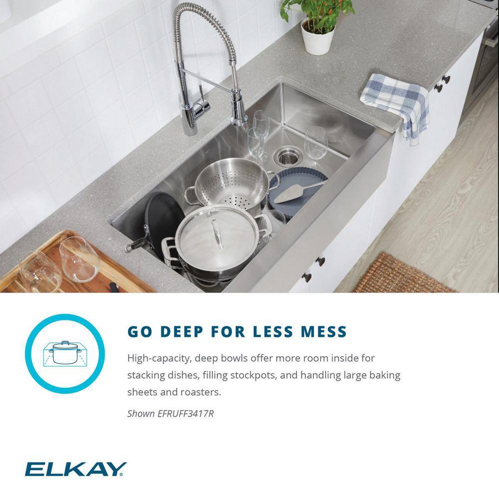 36" Stainless Steel Farmhouse Single Bowl Sink