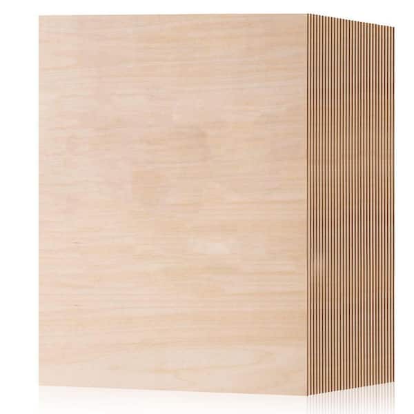 1/8 in. x 12 in. x 16 in. Basswood Plywood Project Panel for Laser Cutting and Crafting, (30-Pack)