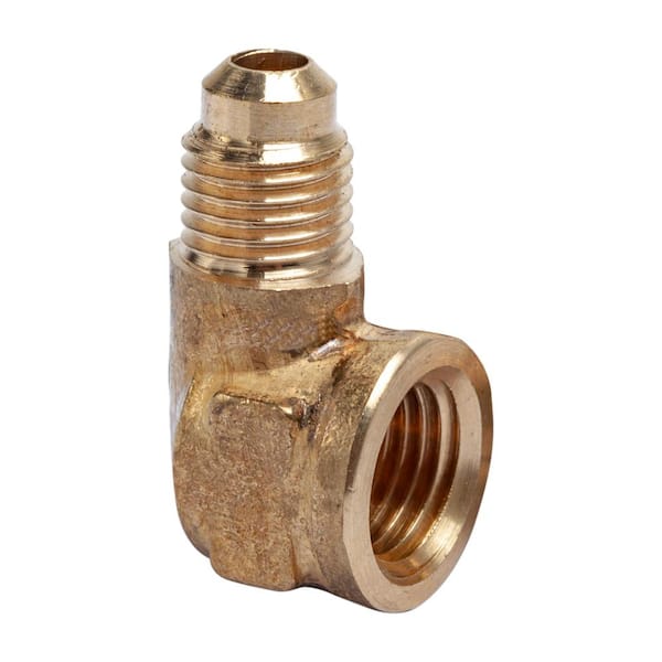 LTWFITTING 1/4 in. Flare x 1/4 in. FIP Brass 90-Degree Flare Elbow Fitting (25-Pack)