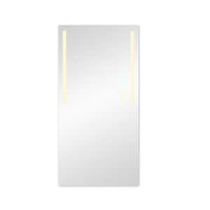 30 in. W x 72 in. H Rectangular Frameless Anti-Fog Wall Mounted LED Light Bathroom Vanity Mirror in Silver