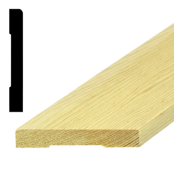 Builder's Choice Craftsman 306 1/2 in. x 3-1/2 in. Solid Pine Base Moulding