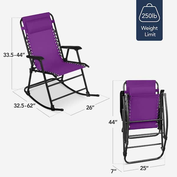 Best Choice Products Steel Outdoor Zero Gravity Rocking Lawn Chair