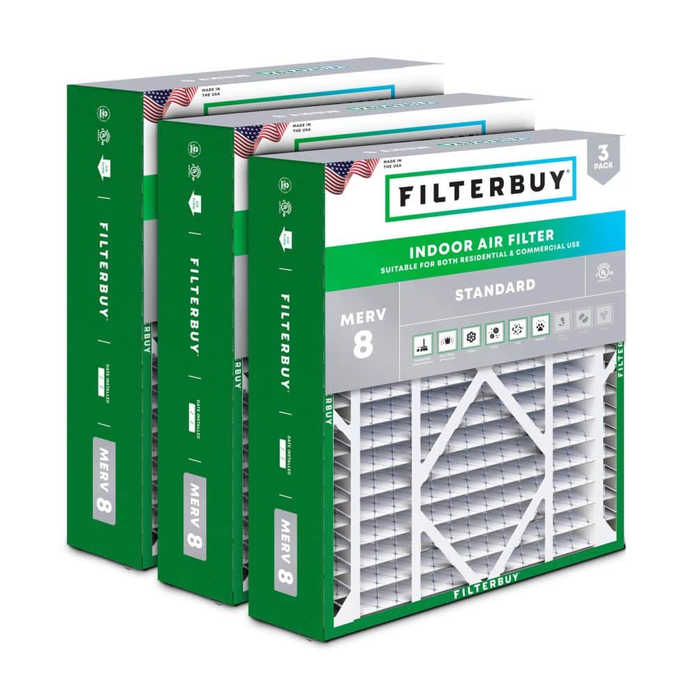 20 in. x 26 in. x 5 in. MERV 8 (FPR 5) Dust Defense Pleated HVAC AC Furnace Air Filters for Electro-Air (3-Pack) price history on PriceWatchPro