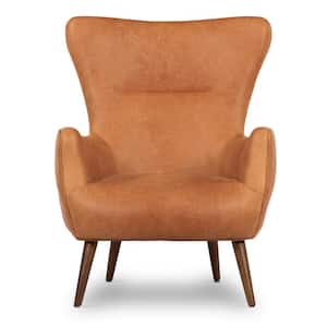 Aida Cognac Tan Leather Arm Chair (Set of 1)