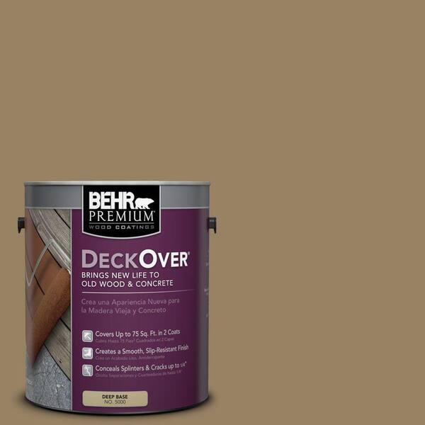 BEHR Premium DeckOver 1 gal. #SC-121 Sandal Solid Color Exterior Wood and Concrete Coating