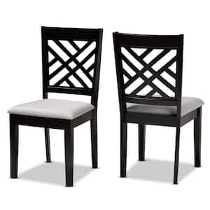 Caron Grey Wood Dining Chairs (Set of 2)