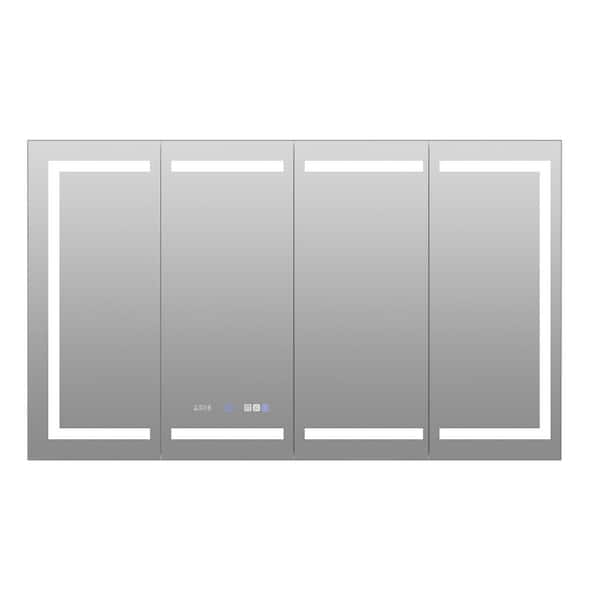 Maincraft 60 in. W x 36 in. H Rectangular Aluminum Medicine Cabinet with Mirror