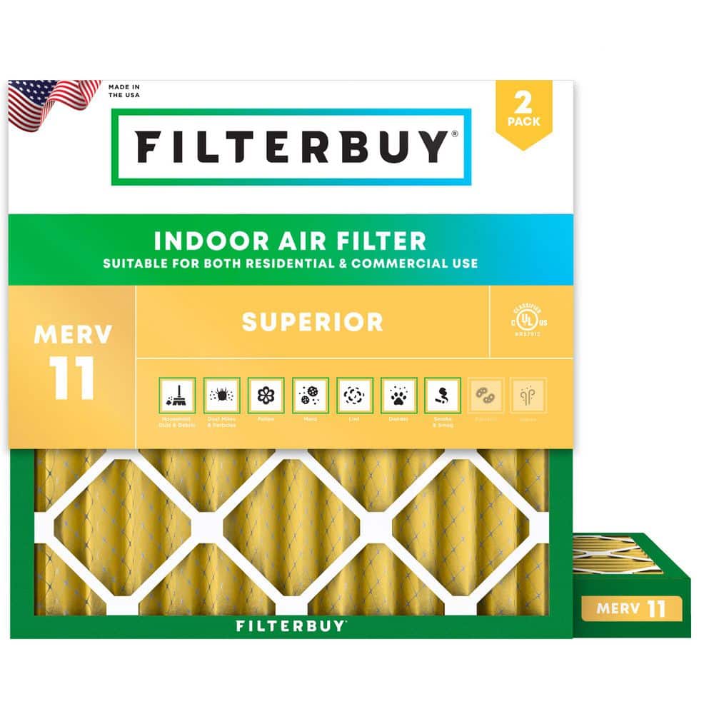 30 in. x 30 in. x 2 in. MERV 11 (FPR 7) Allergen Defense Pleated HVAC AC Furnace Air Filters Replacement (2-Pack) price history on PriceWatchPro