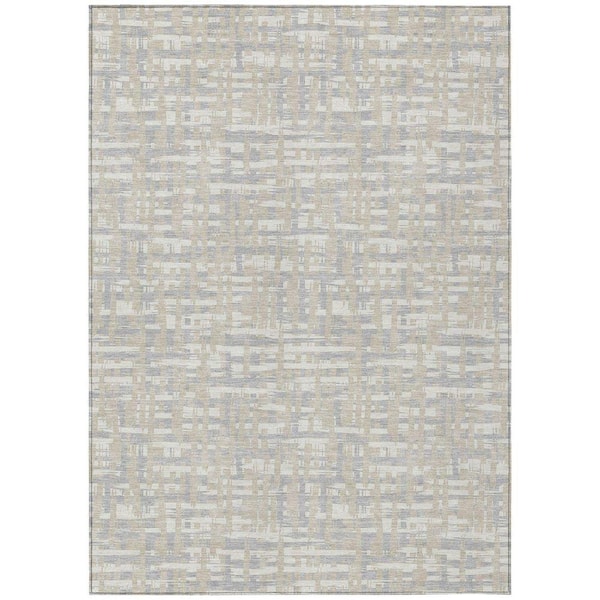 Chantille Machine Washable Indoor/Outdoor Abstract ACN1060 Beige 5 ft. x 7 ft. 6 in. Area Rug