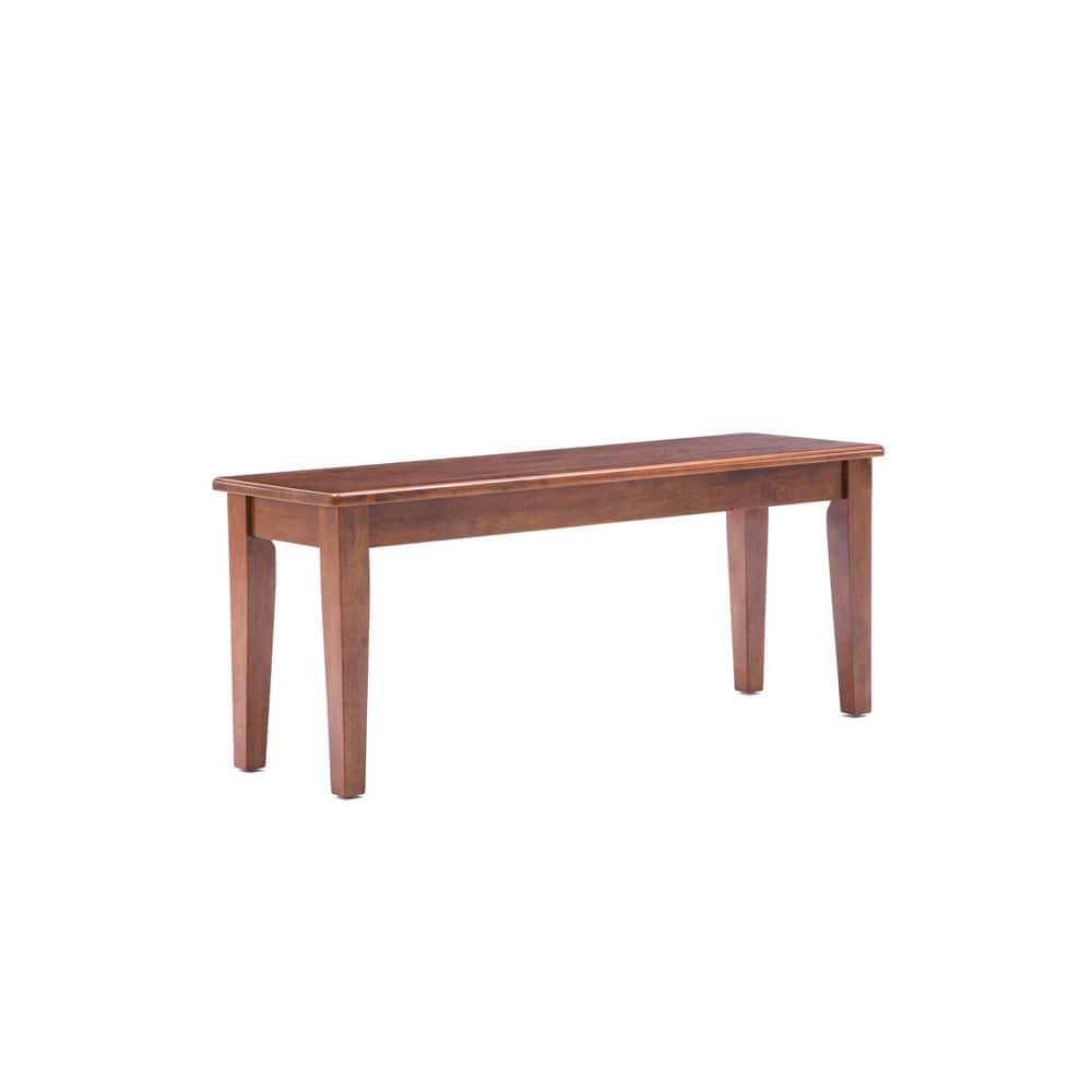 Walnut Finish Solid Hardwood Shaker Dining Set with 4 Chairs and Bench