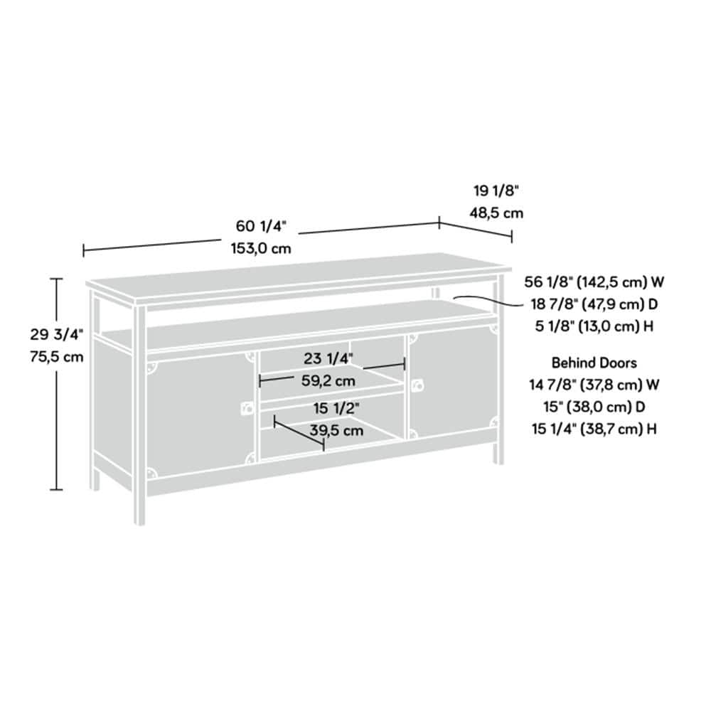 Steel River 60" Milled Mesquite Industrial TV Credenza