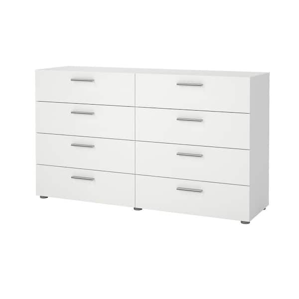 Austin 8-Drawer White Double Dresser