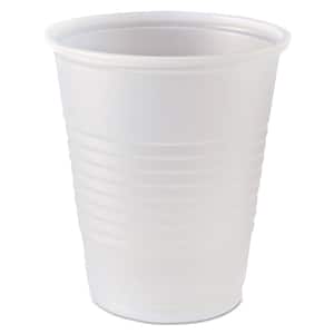 RK 5 oz. Clear Ribbed Disposable Plastic Cups, Cold Drinks, 100/Bag, 25 Bags/Carton