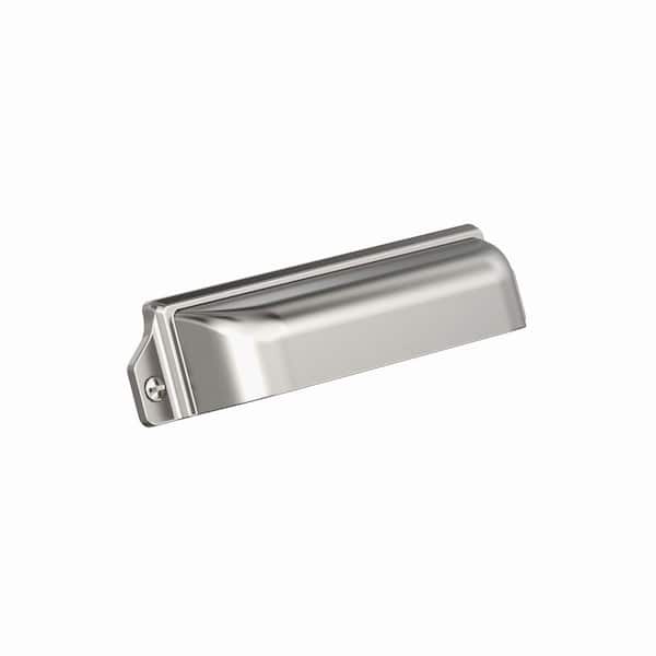 Bellport 3 in. or 3-3/4 in. (76mm or 96mm) Satin Nickel Cabinet Cup Pull