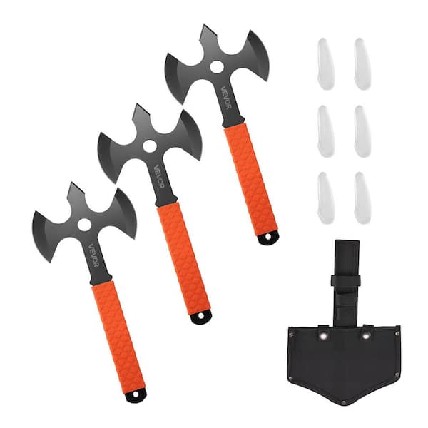 SKYSHALO Throwing Axes and Tomahawks, 3 Pack 13.4 in. Triple Edge