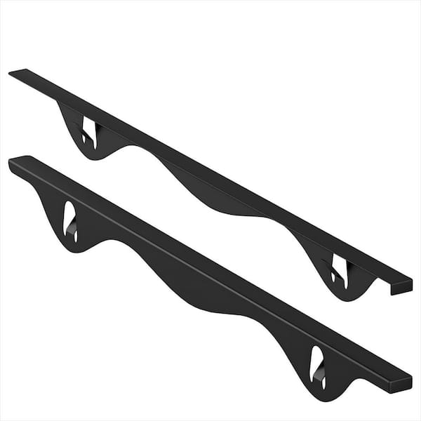 25.4 in. Stainless Steel Stove Gap Covers, Stove Guard Counter Gap Cover for Kitchen, Black (2-Pack)